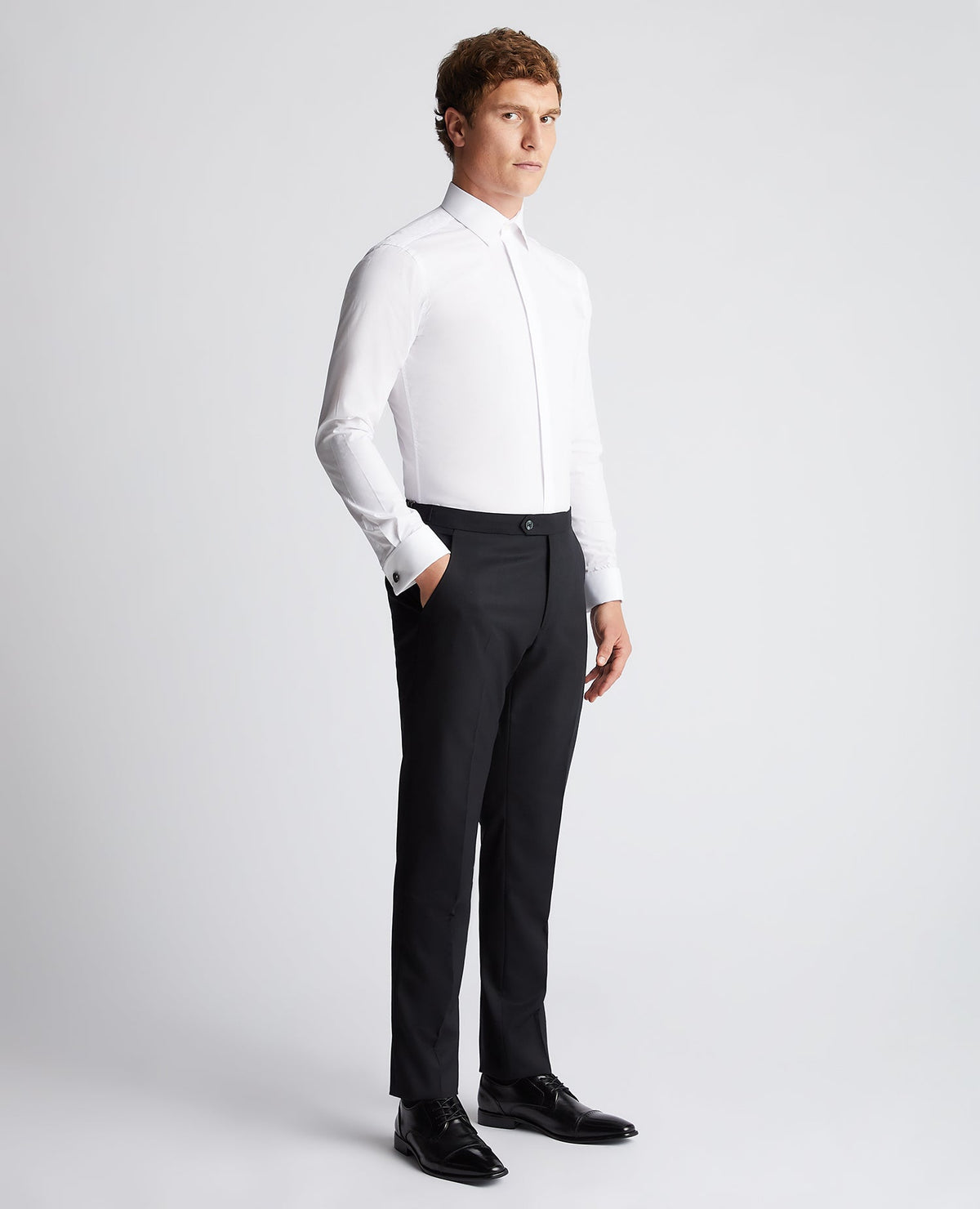 Man wearing a black Slim Fit Suit Trouser