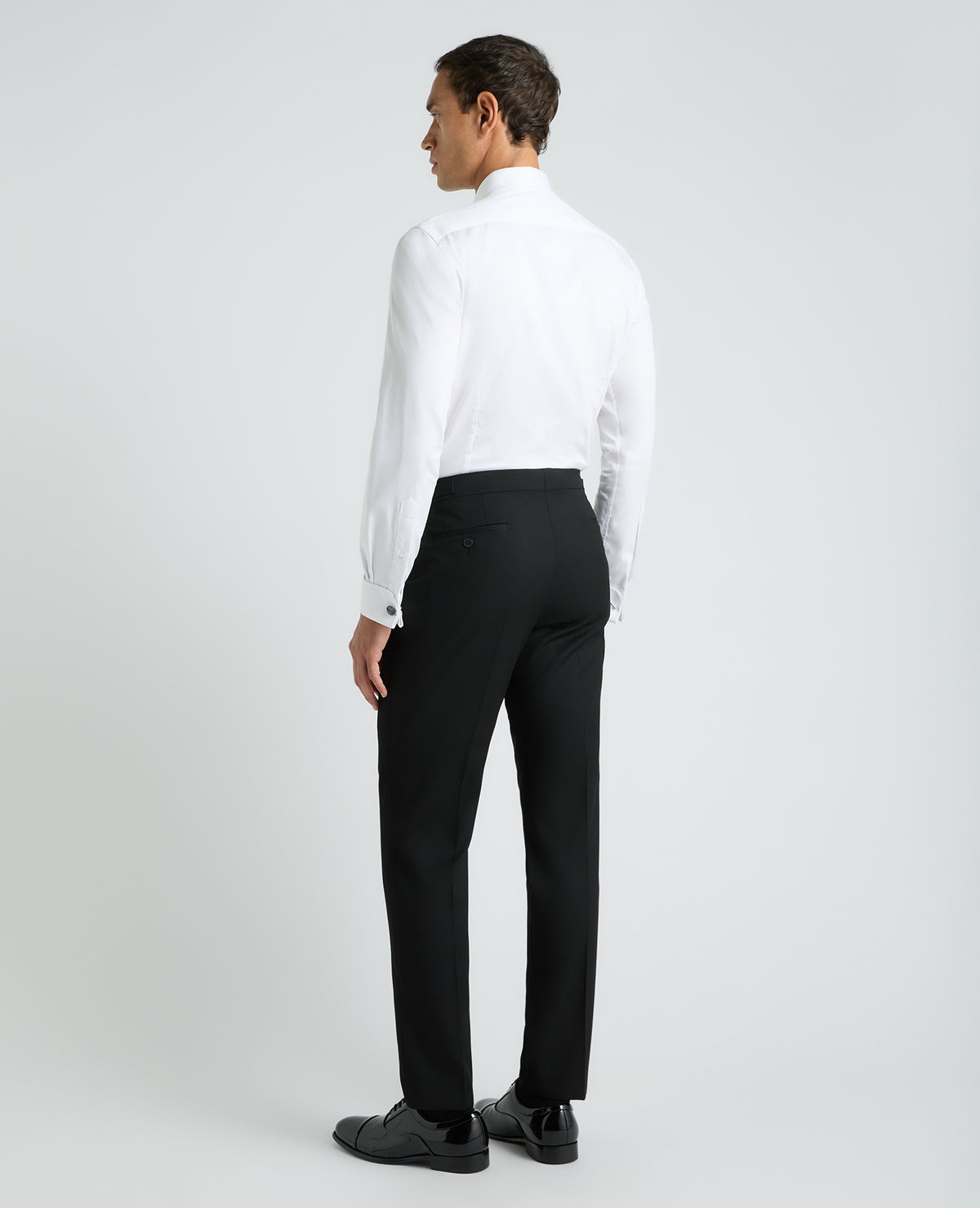 Black Slim Fit Satin Detail Stretch Trousers
