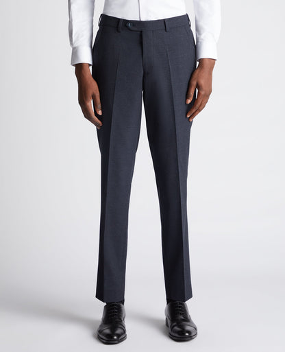 Man wearing a navy Slim Leg Stretch Formal Trousers