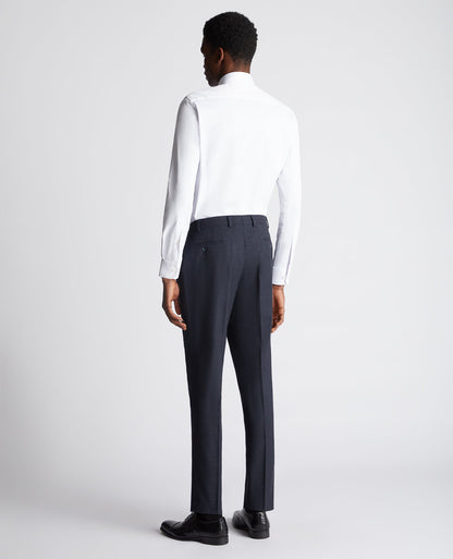 Man wearing a navy Slim Leg Stretch Formal Trousers