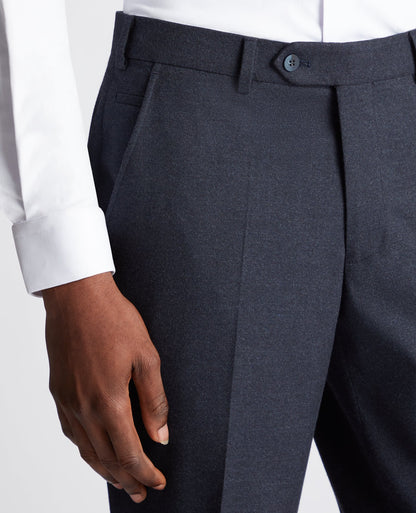 Man wearing a navy Slim Leg Stretch Formal Trousers
