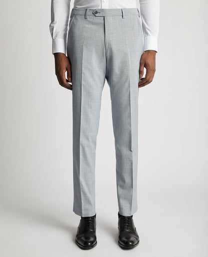 Man wearing a blue Slim Leg Stretch Formal Trousers