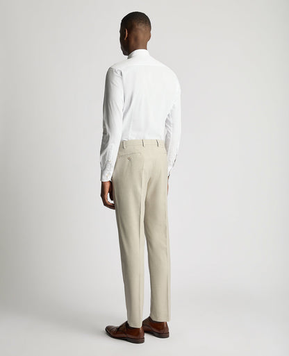 Man wearing a sand Stretch Formal Trousers
