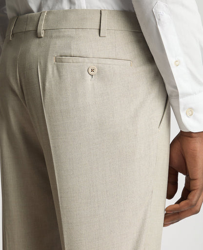 Man wearing a sand Stretch Formal Trousers