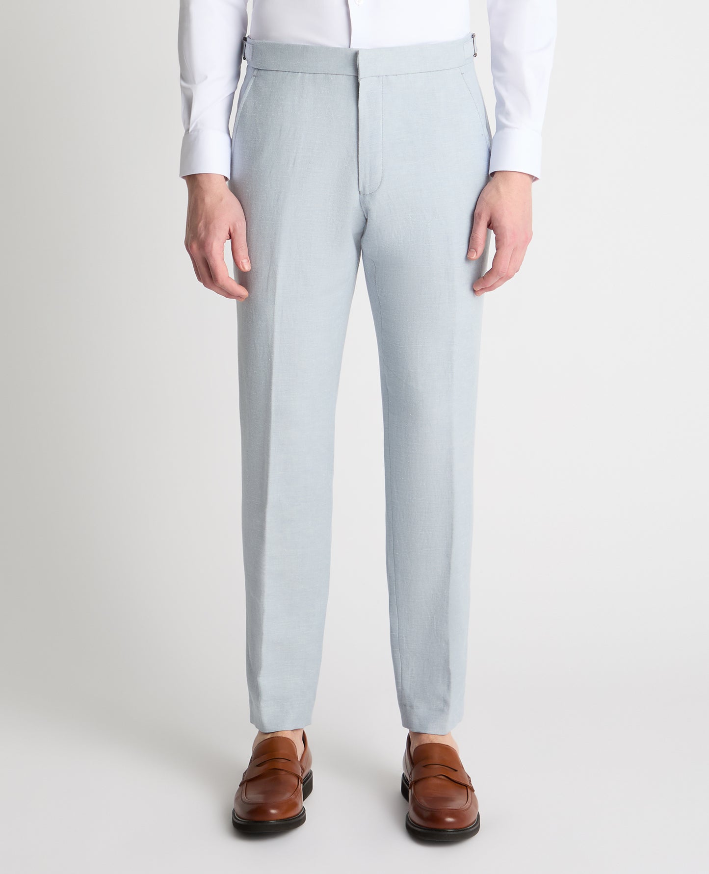 Slim Fit Linen Blend Suit Trousers