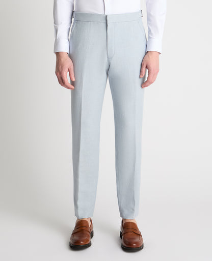 Slim Fit Linen Blend Suit Trousers