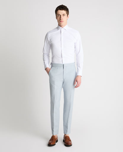 Slim Fit Linen Blend Suit Trousers