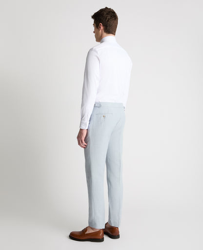 Slim Fit Linen Blend Suit Trousers