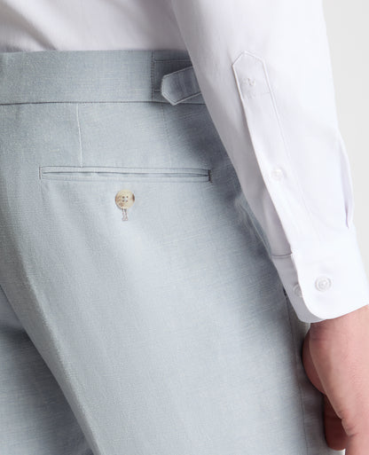 Slim Fit Linen Blend Suit Trousers