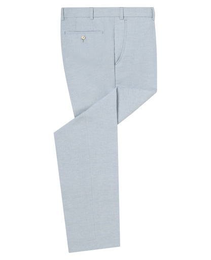 Tapered Fit Linen-Blend Suit Trousers