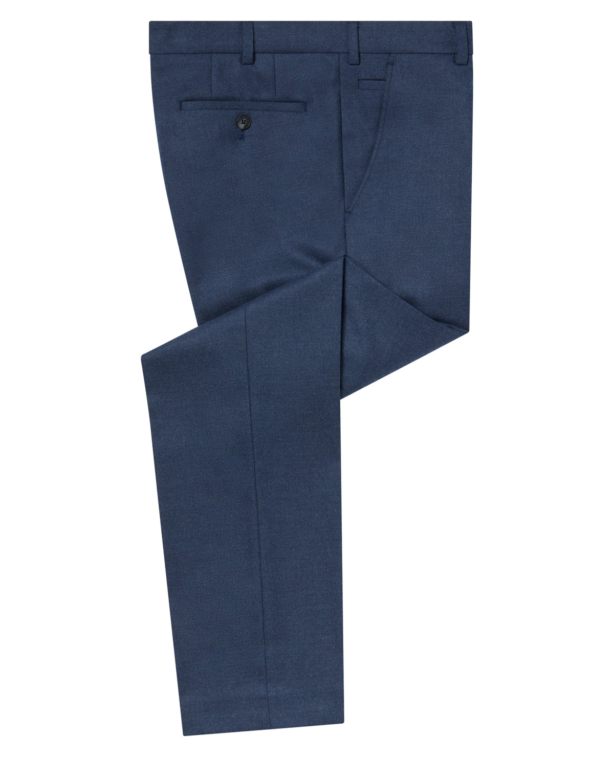 Man wearing a blue Slim Leg Stretch Formal Trousers