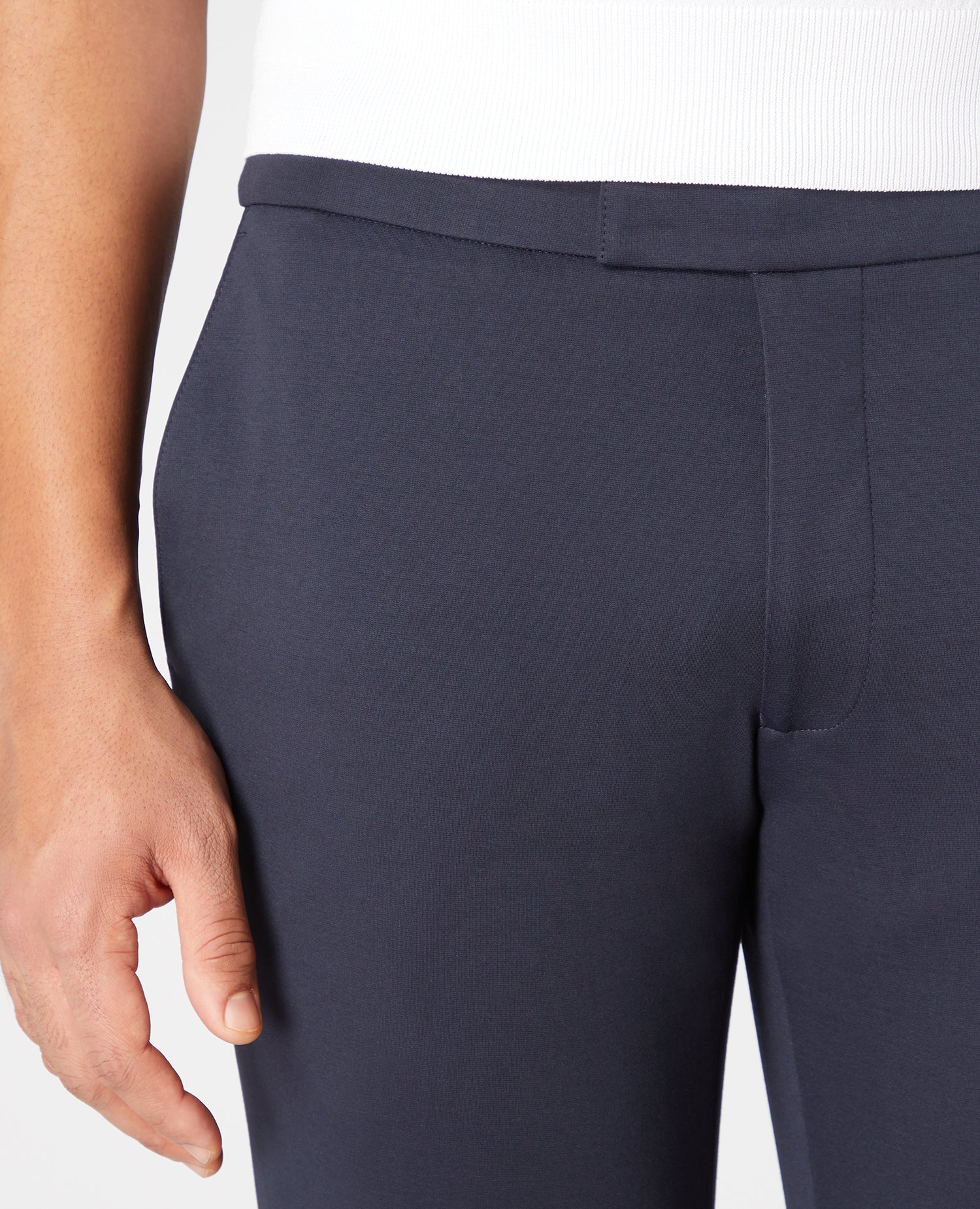 Slim Leg Cotton-Blend Stretch Trousers