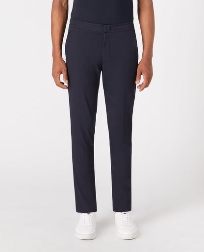 Man wearing a navy Slim Leg Stretch Trouser