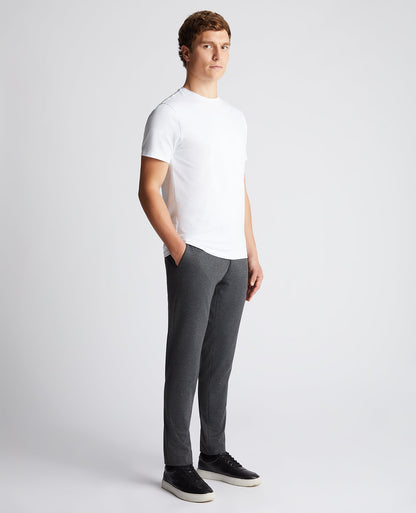 Man wearing a grey Slim Leg Stretch Formal Trousers