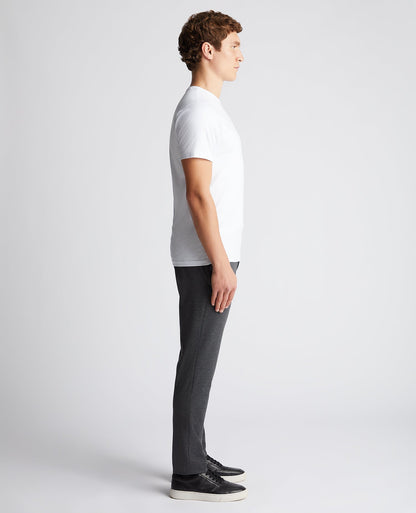 Man wearing a grey Slim Leg Stretch Formal Trousers