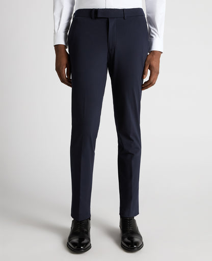 Man wearing a navy Slim Leg Stretch Trousers