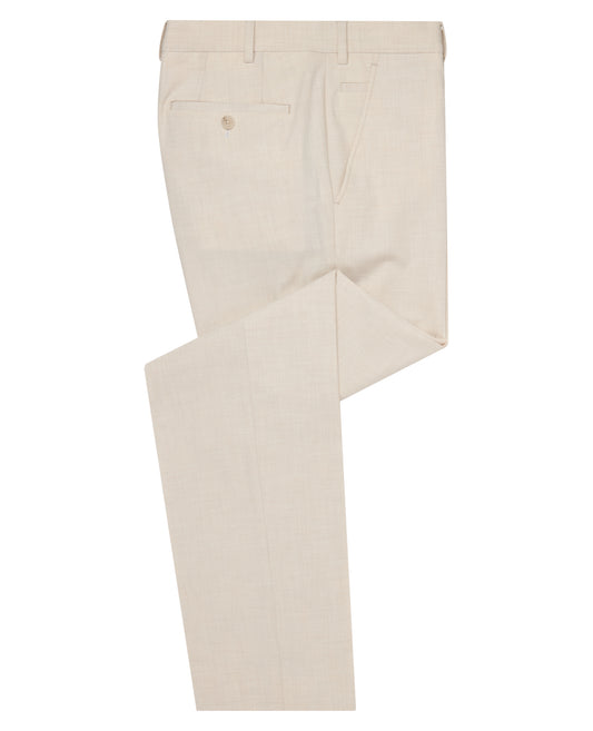 Man wearing a sand Slim Leg Formal Trousers