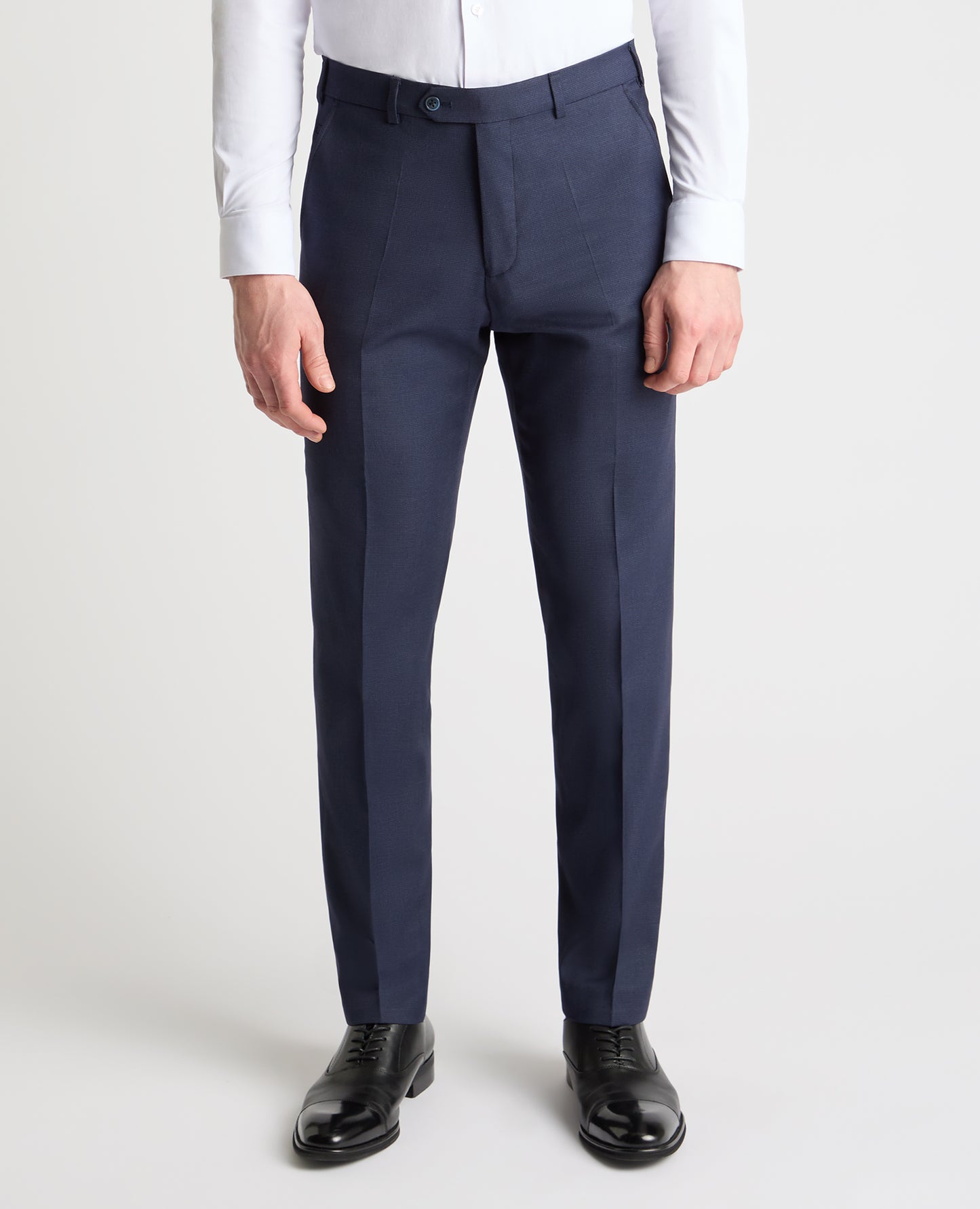 Slim leg polyviscose stretch formal trousers