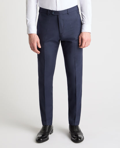 Slim leg polyviscose stretch formal trousers