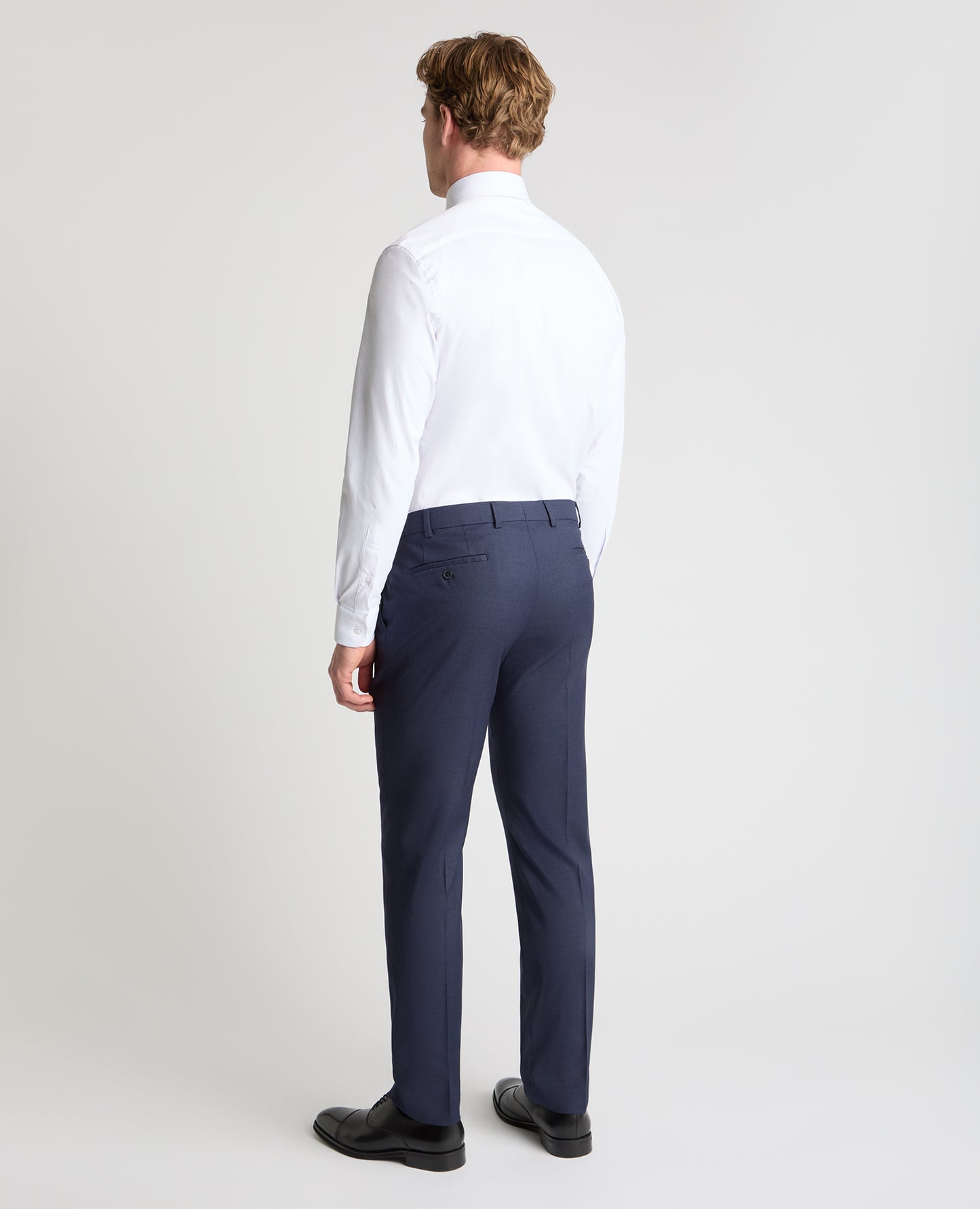 Slim leg polyviscose stretch formal trousers