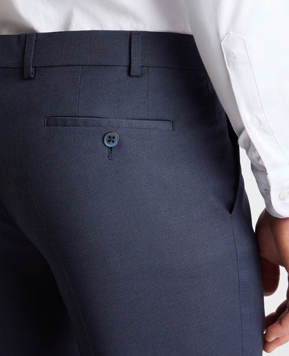 Slim leg polyviscose stretch formal trousers