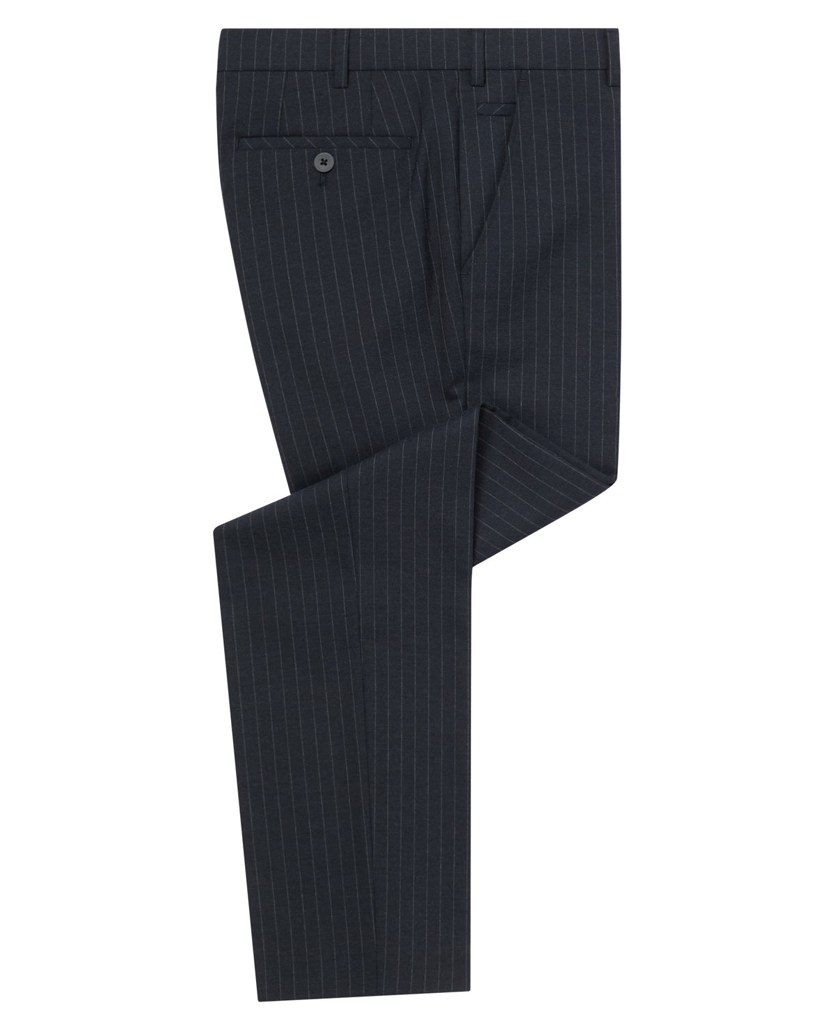 Man wearing a blue Slim Fit Check Formal Trousers