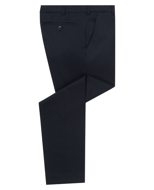 Man wearing a navy Stretch Blend Formal Trousers