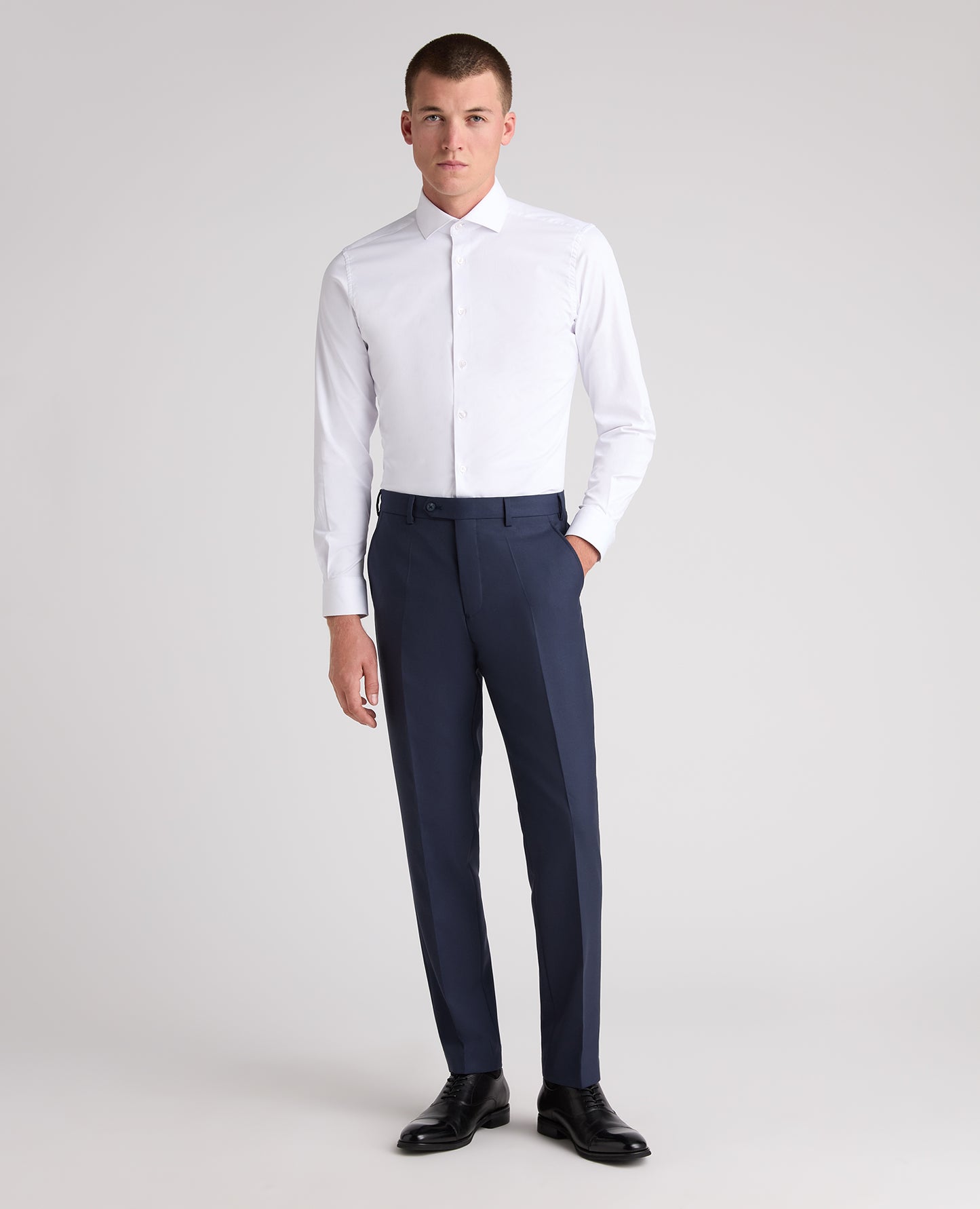 Slim leg wool blend mix and match suit trouser