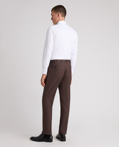 Brown Slim Fit Wool Rich Suit