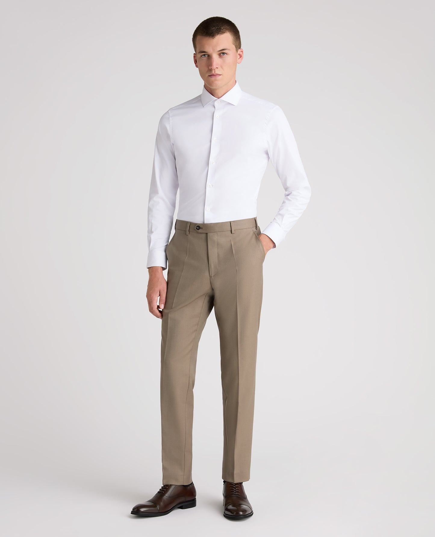 Slim leg wool blend mix and match suit trouser
