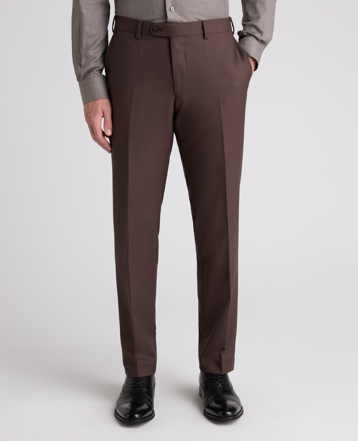 Tapered fit wool blend mix and match suit trouser