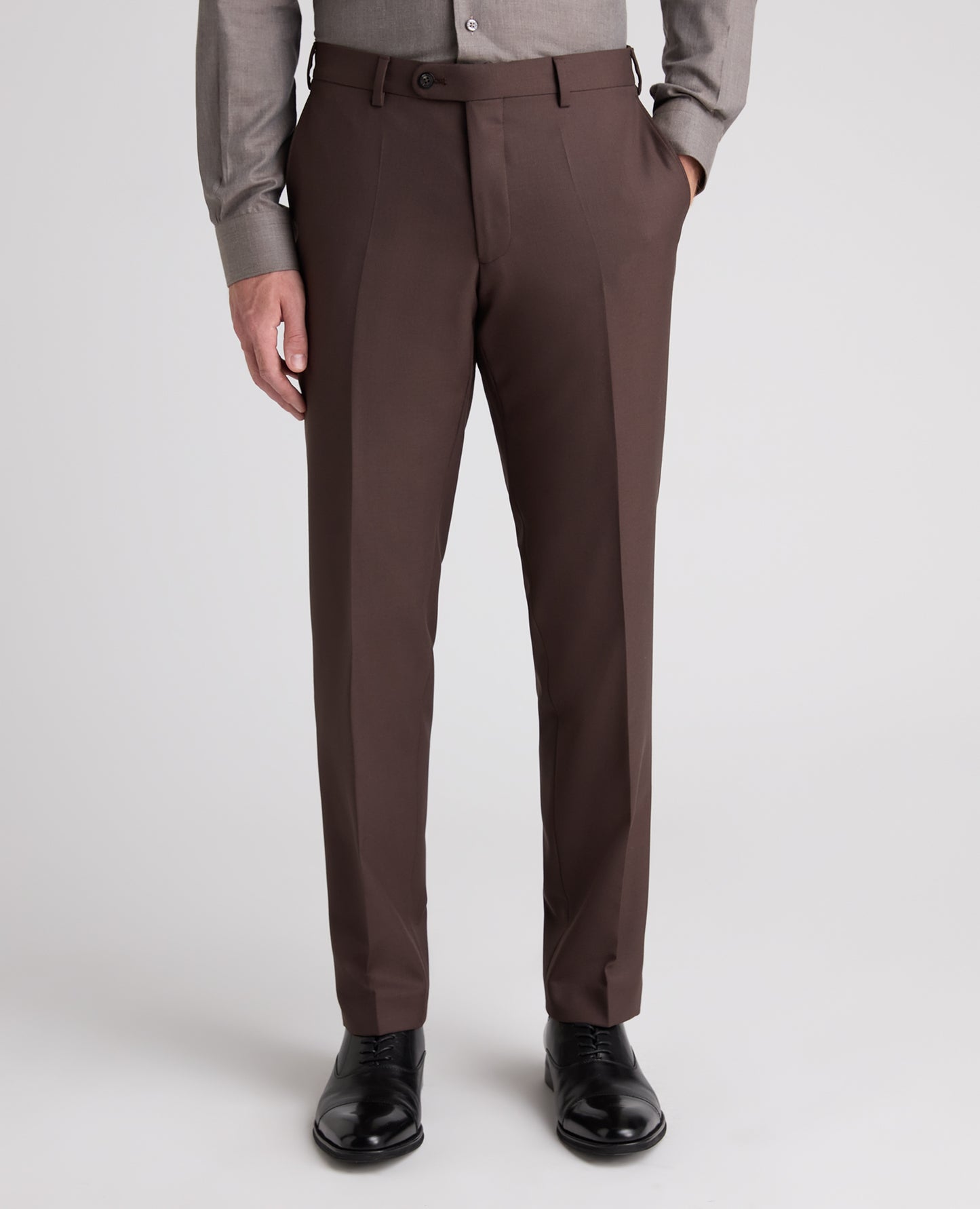 Tapered fit wool blend mix and match suit trouser