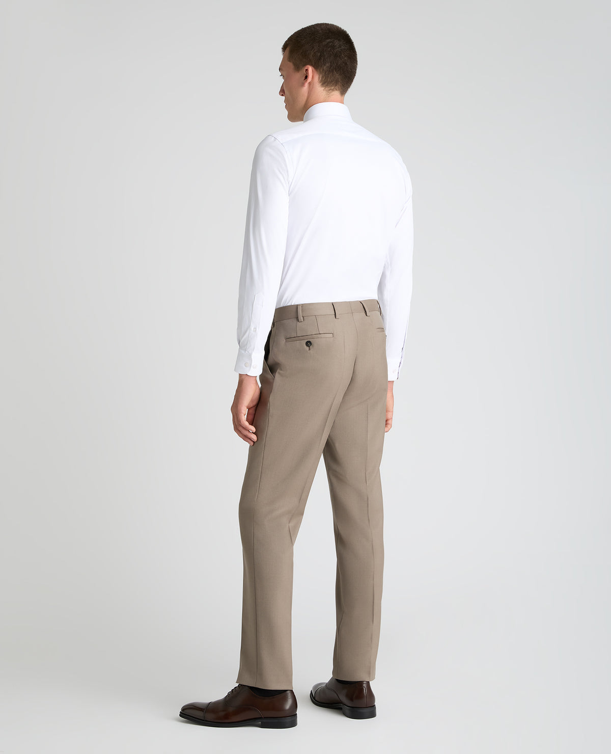 Tapered fit wool blend mix and match suit trouser