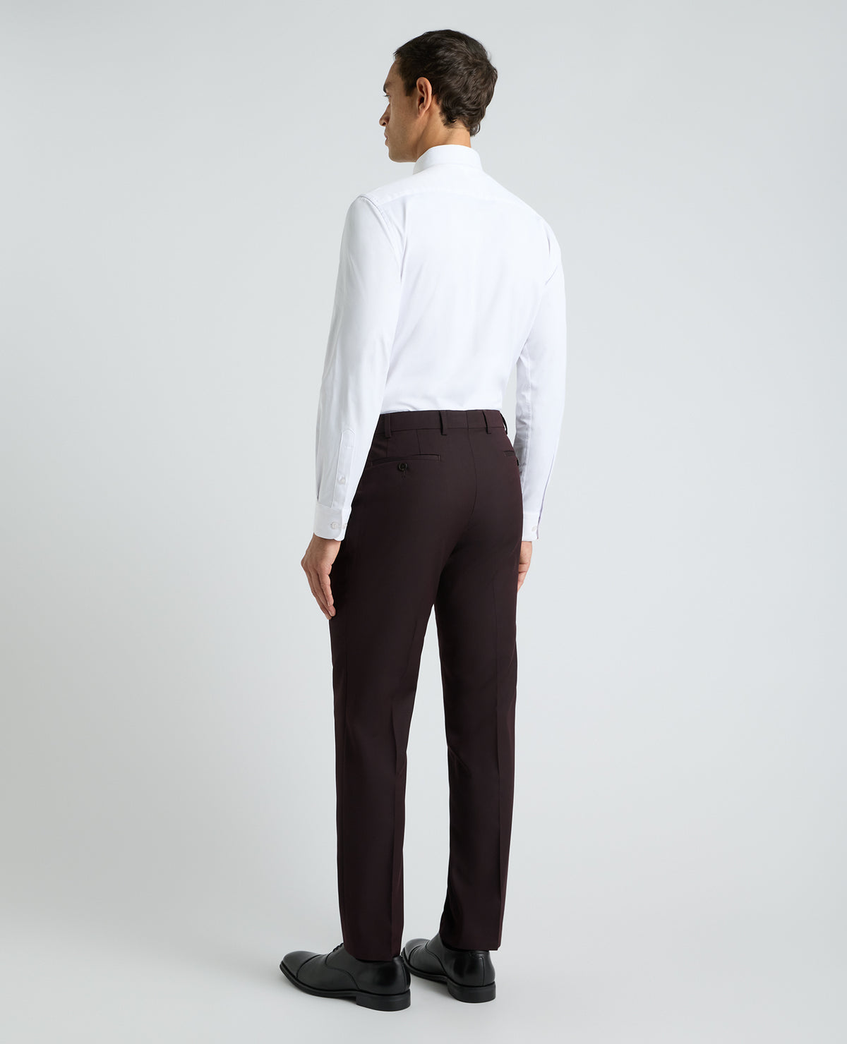 Dark Red Tapered Fit Stretch Suit