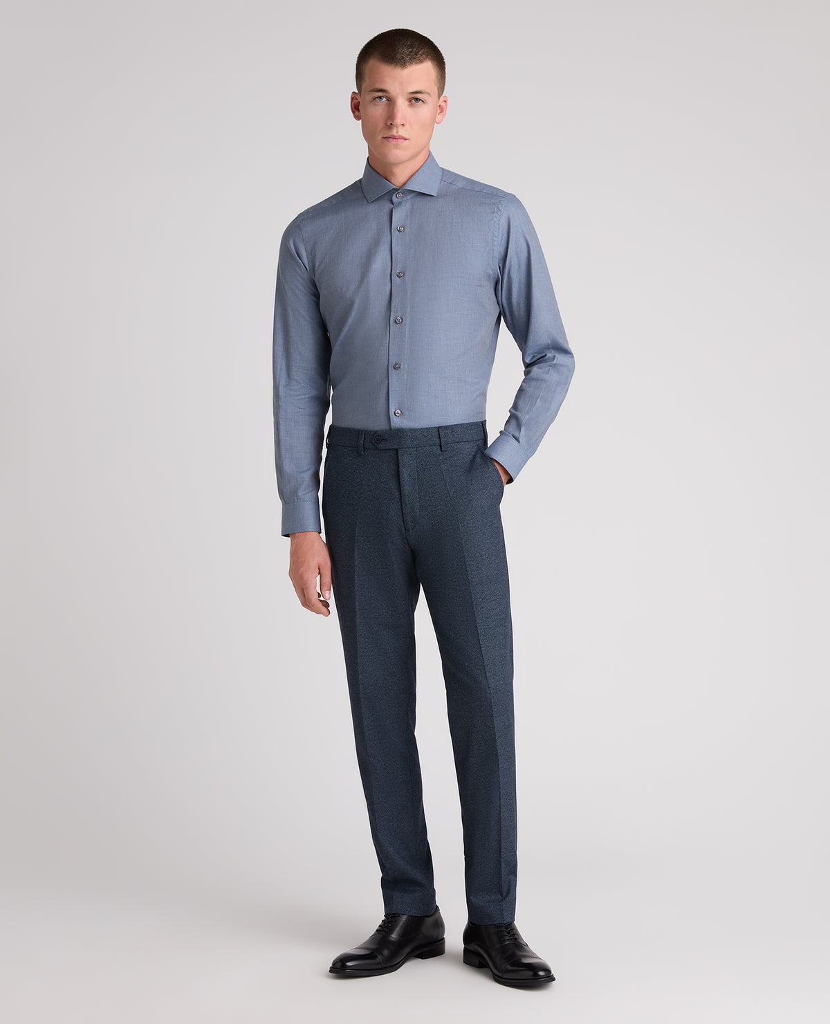 Slim leg polyviscose formal Trouser