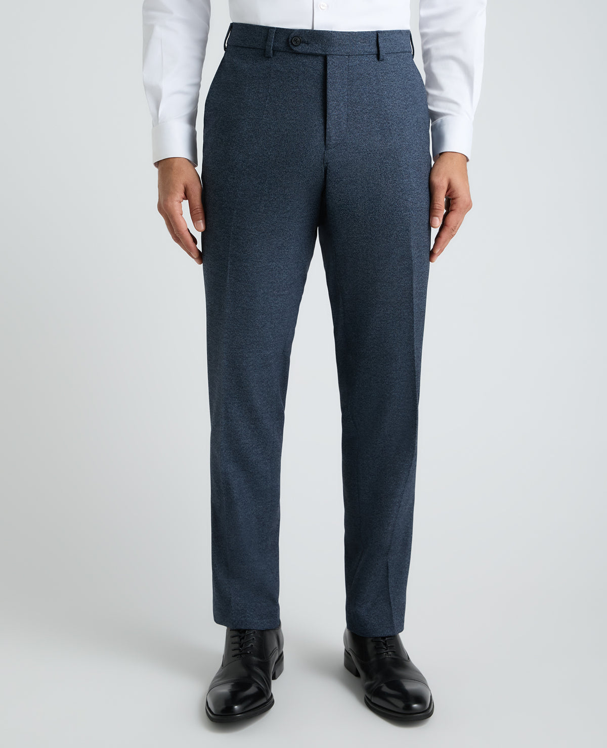 Tapered fit polyviscose formal trousers