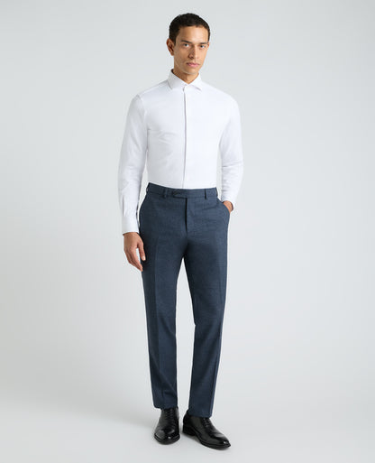Tapered fit polyviscose formal trousers