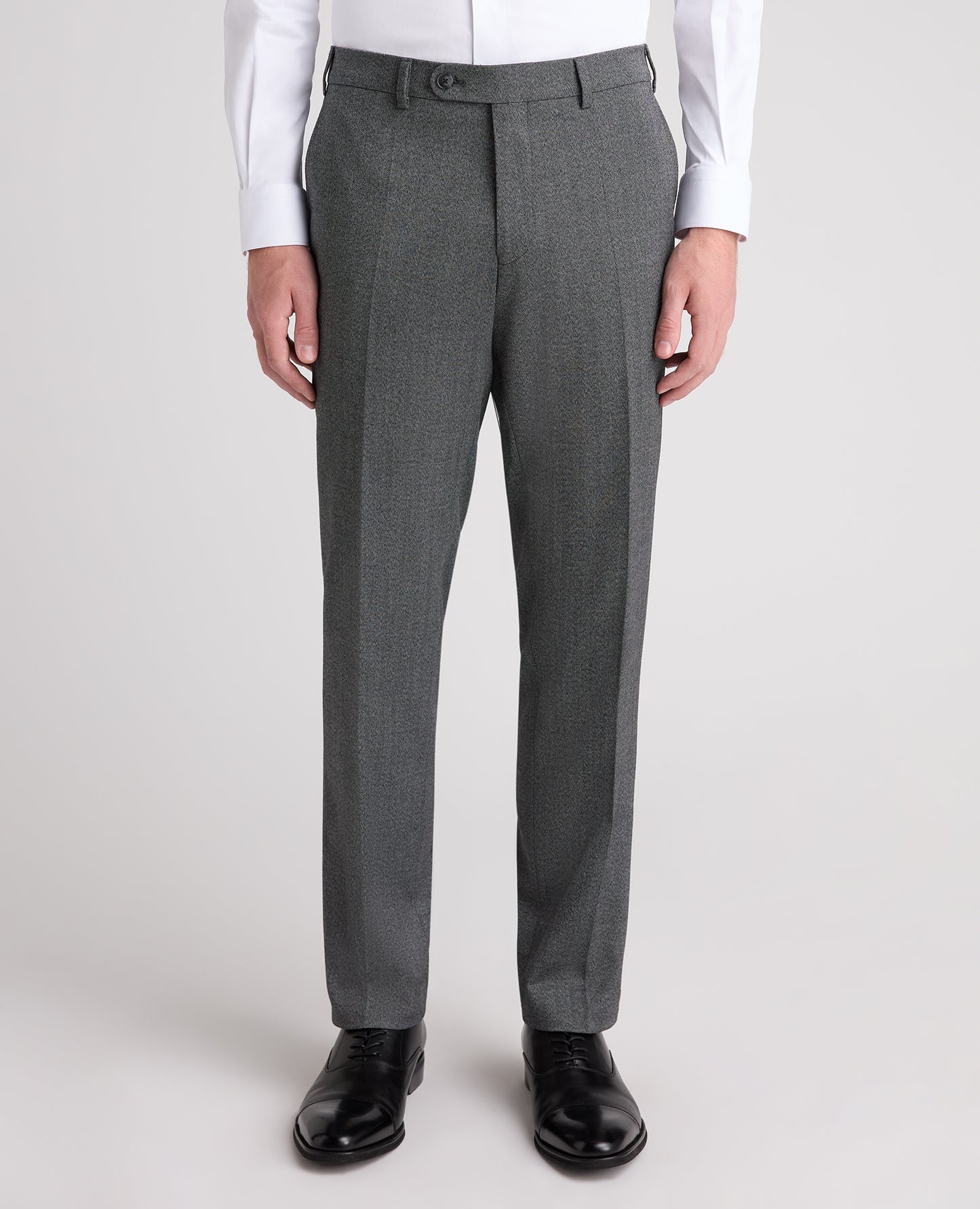 Tapered fit polyviscose formal trousers