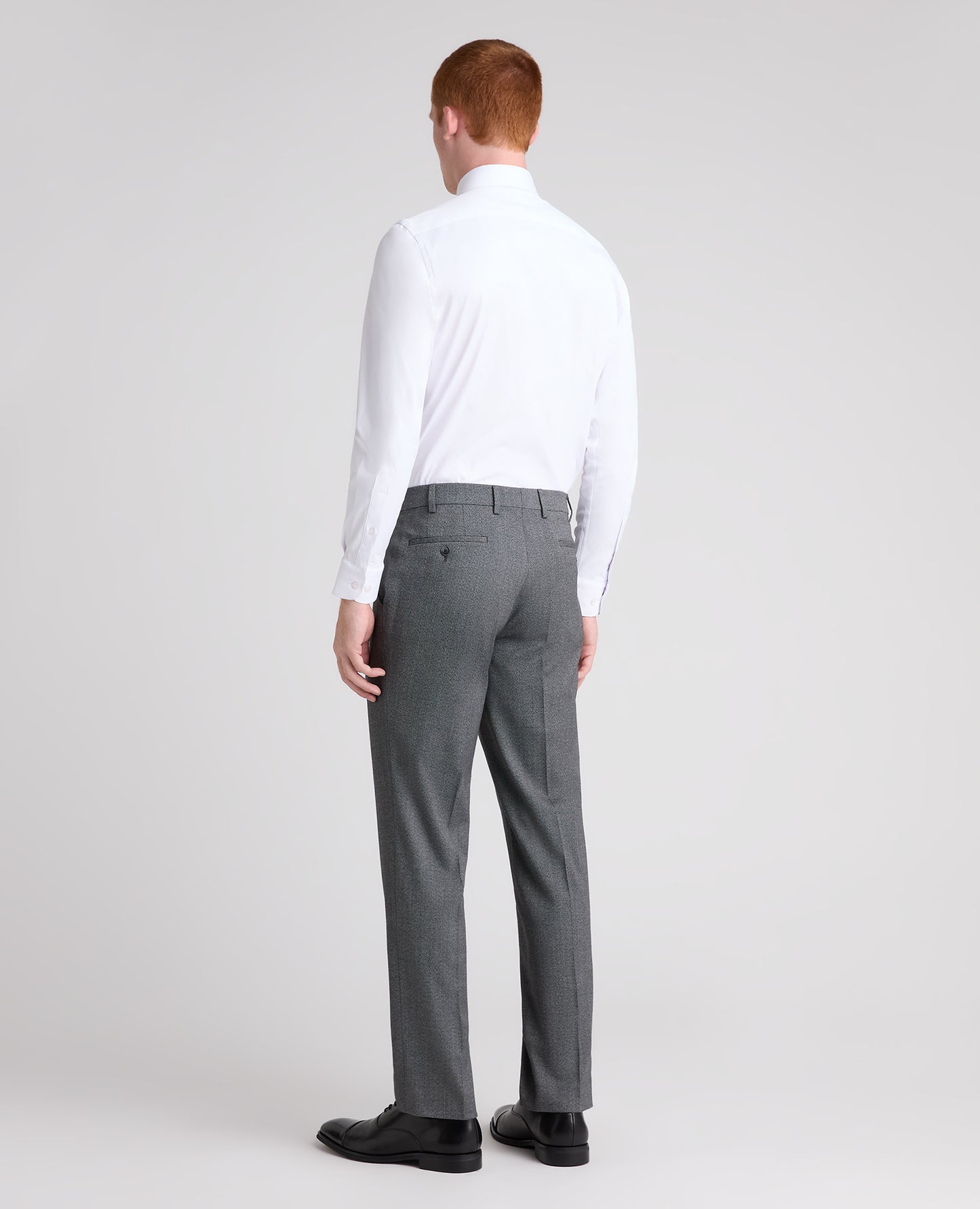 Tapered fit polyviscose formal trousers
