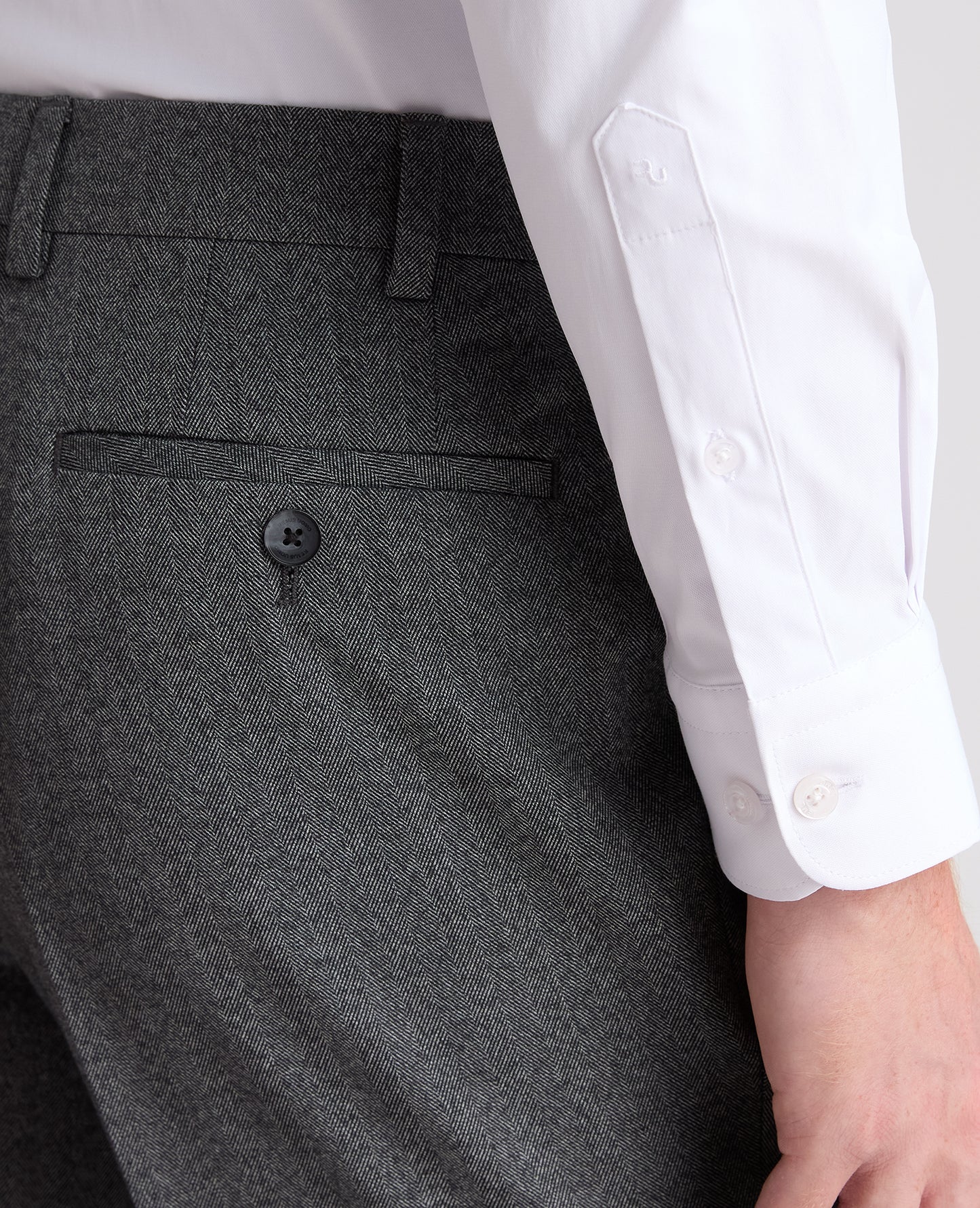 Tapered fit polyviscose formal trousers