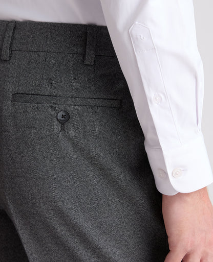 Tapered fit polyviscose formal trousers