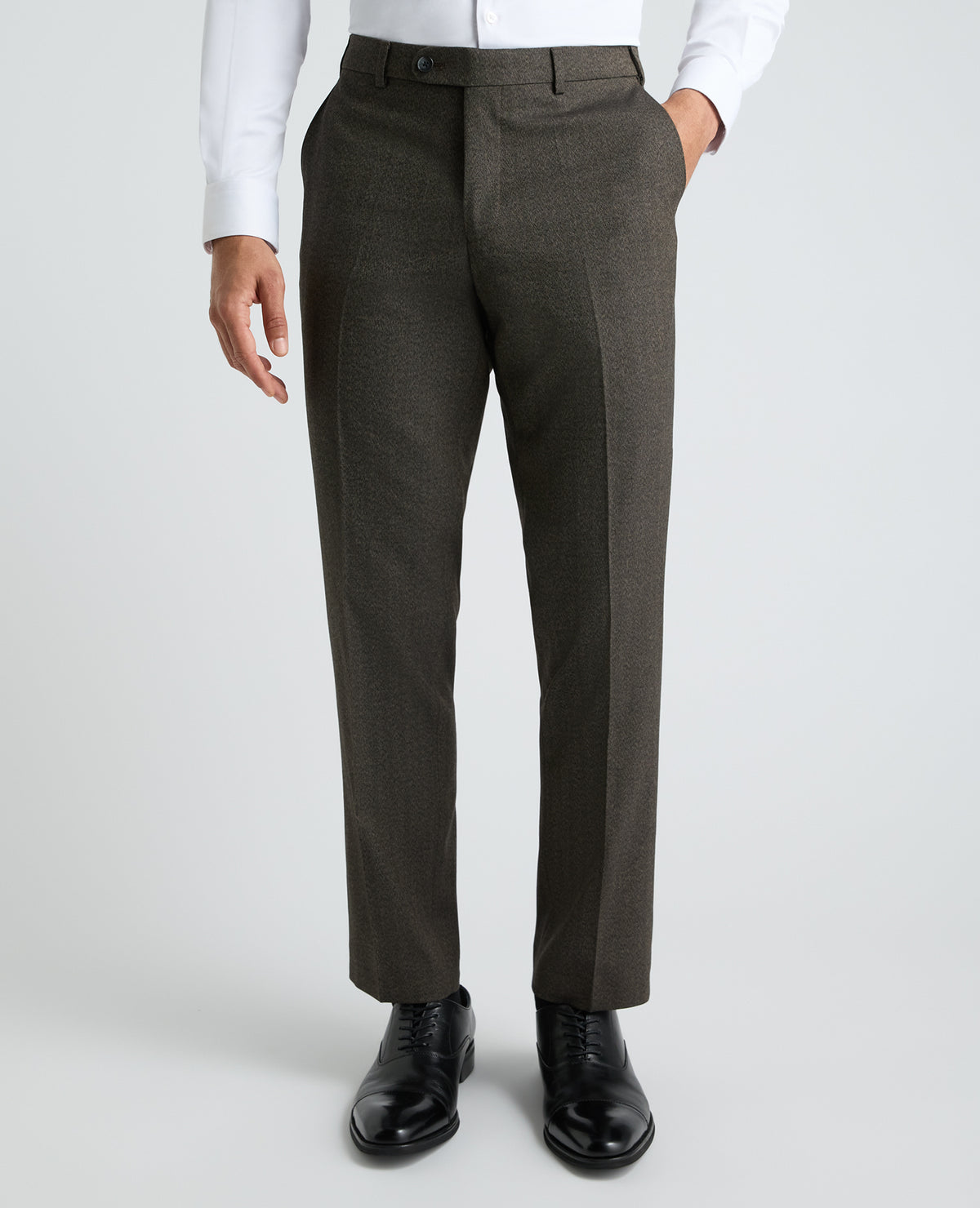 Tapered fit polyviscose formal trousers