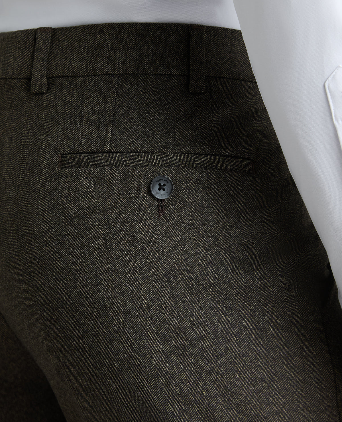 Tapered fit polyviscose formal trousers
