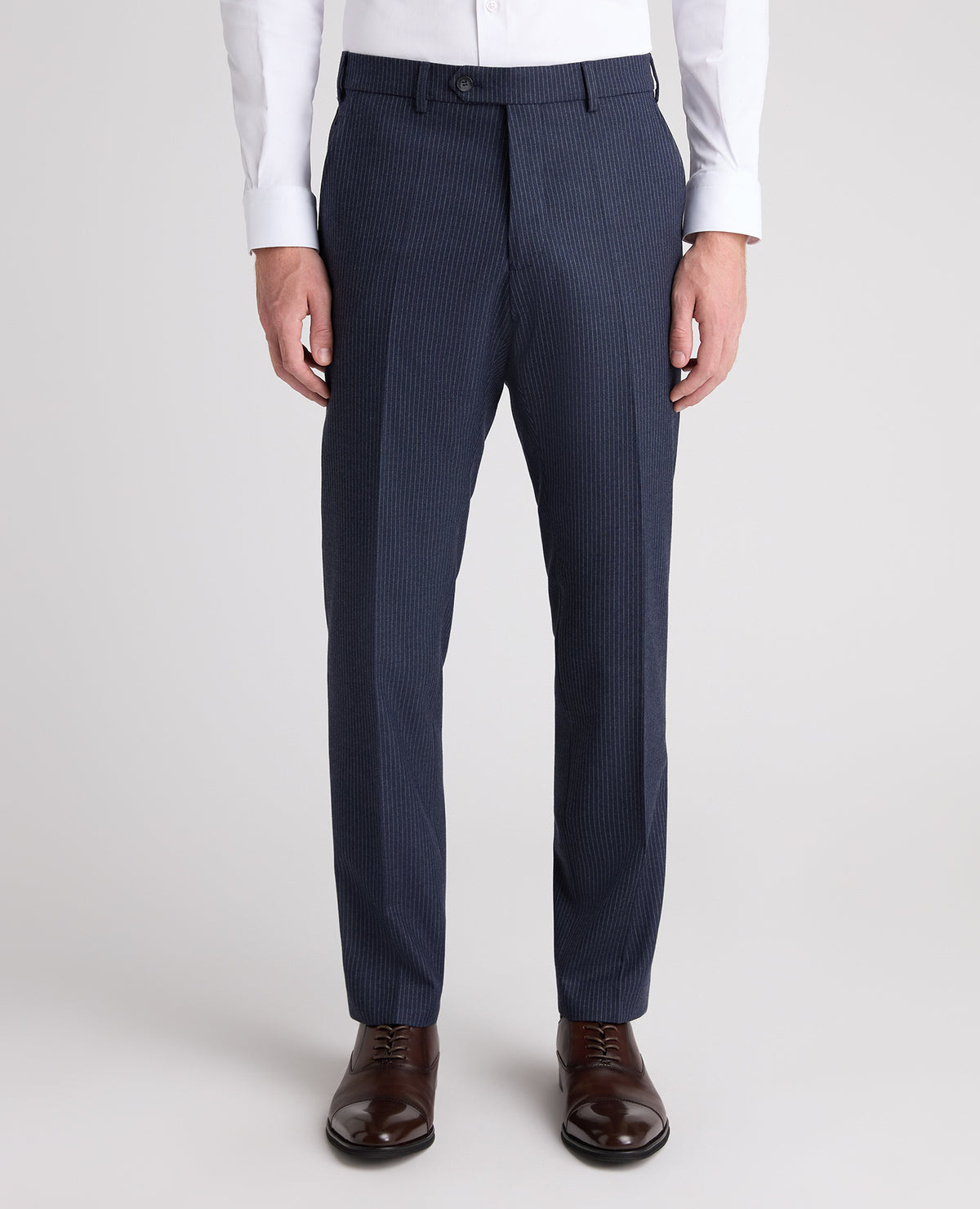 Slim leg pinstripe polyviscose mix and match suit trouser