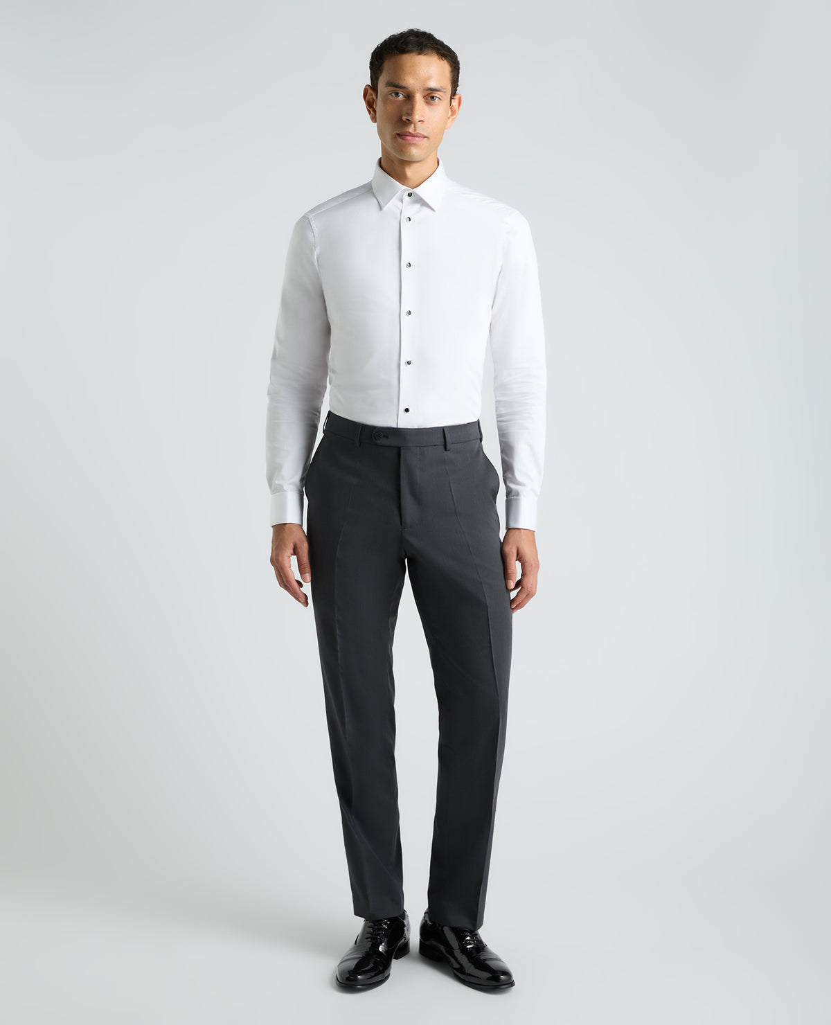 Dark Grey Tapered Fit Stretch Dinner Suit