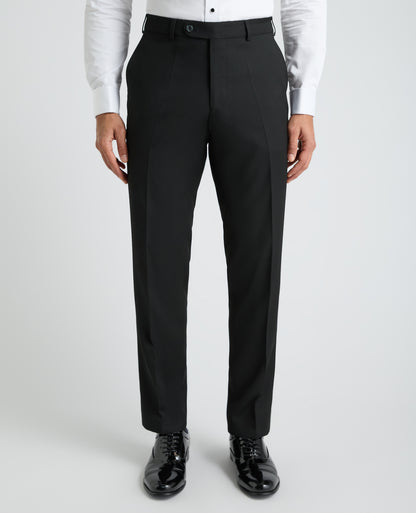 Tapered fit polyviscose formal trousers