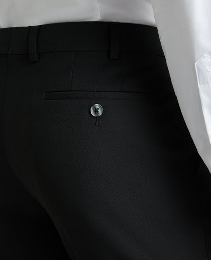 Tapered fit polyviscose formal trousers