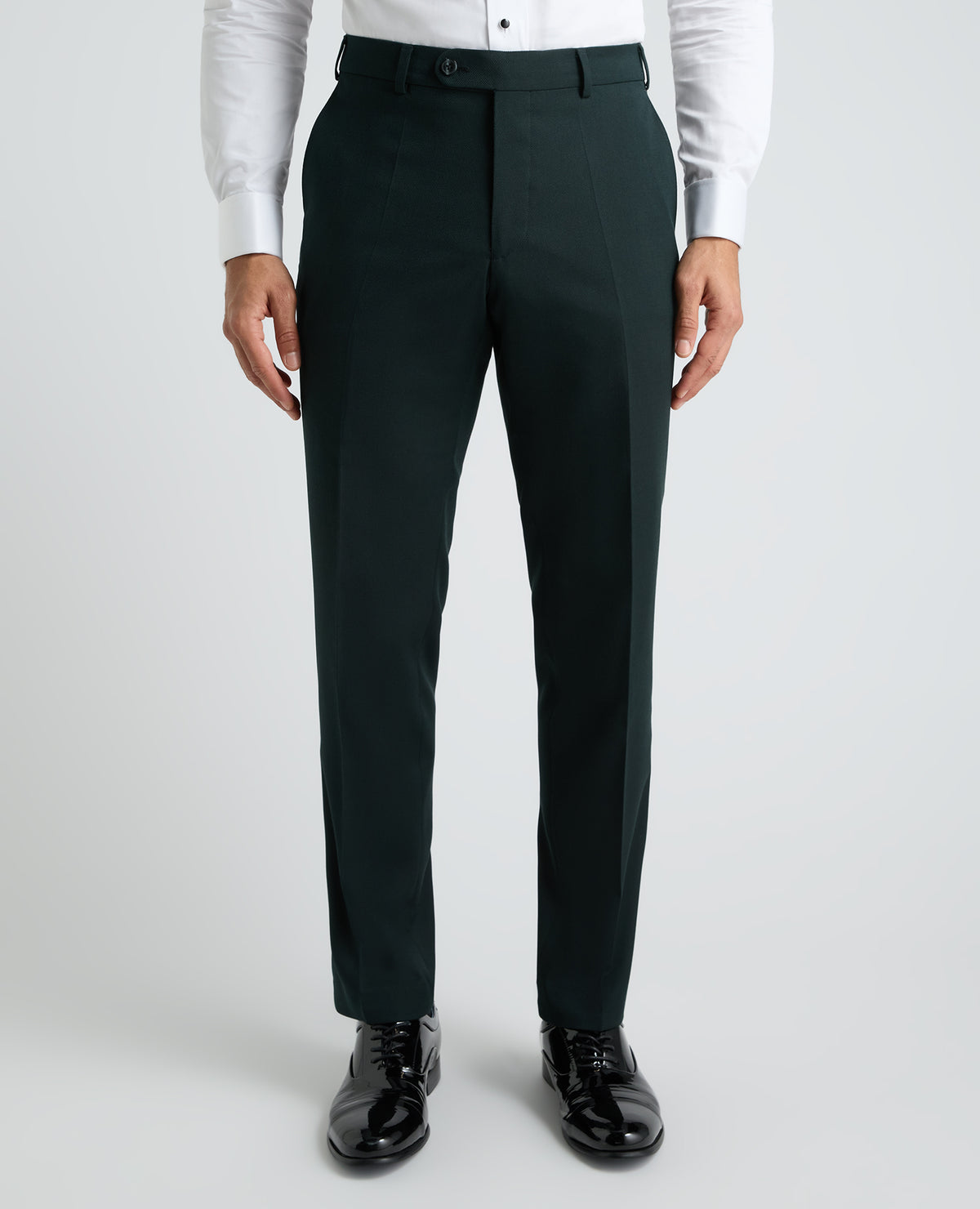 Tapered fit polyviscose formal trousers