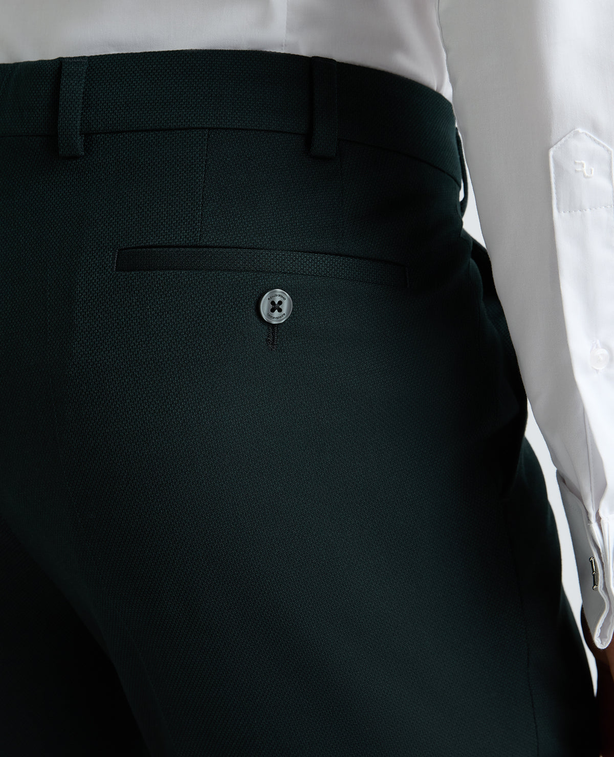 Tapered fit polyviscose formal trousers
