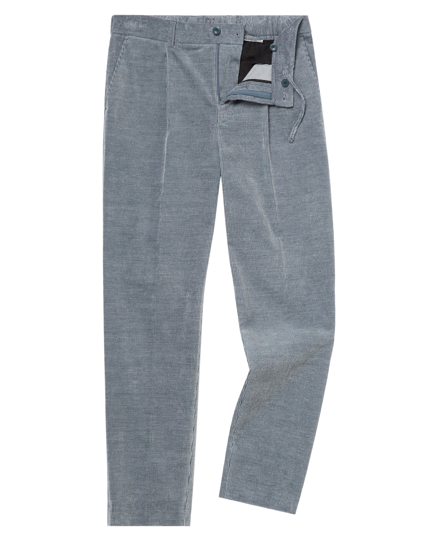 Tapered Leg Stripe Cotton-Stretch Trousers